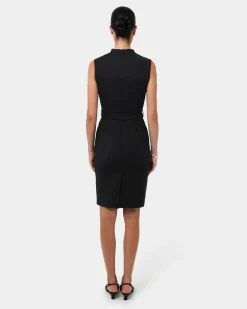 Forcast Elka Belted Pencil Dress Black