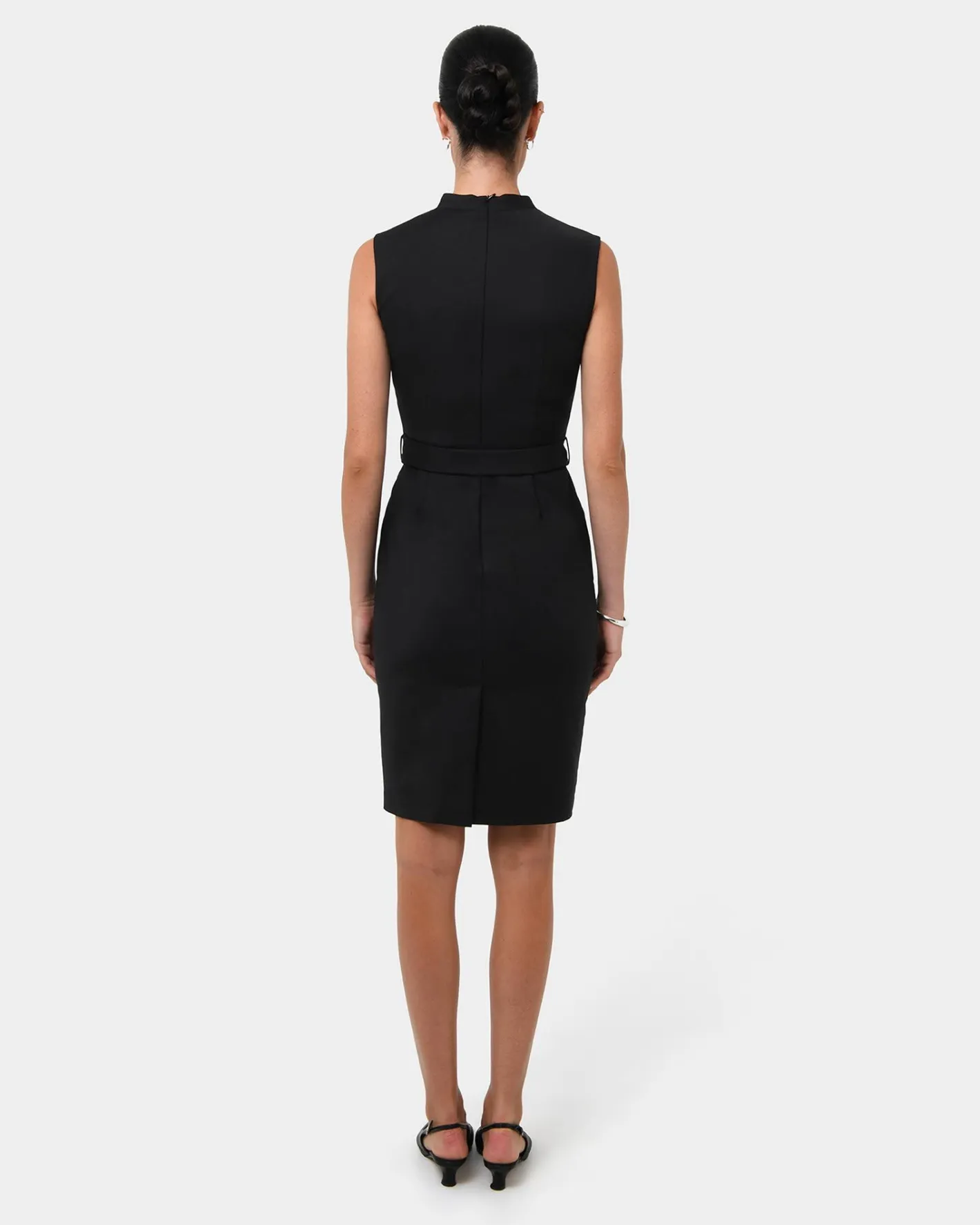 Forcast Elka Belted Pencil Dress Black