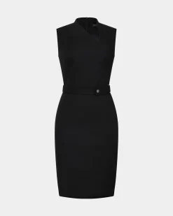 Forcast Elka Belted Pencil Dress Black