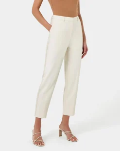 Forcast Elka Straight Leg Pants Ecru Hot