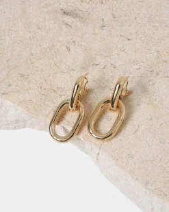 Forcast Elvira Earrings Gold Hot