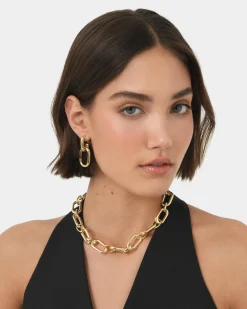 Forcast Elvira Earrings Gold Hot