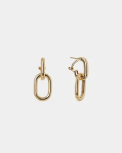 Forcast Elvira Earrings Gold Hot
