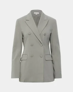 Forcast Emani Double Breasted Blazer Light Khaki Best