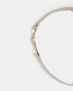 Forcast Emeri Leather Adjustable Belt Cream Online