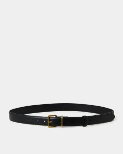 Forcast Emmalyn Leather Belt Black Clearance