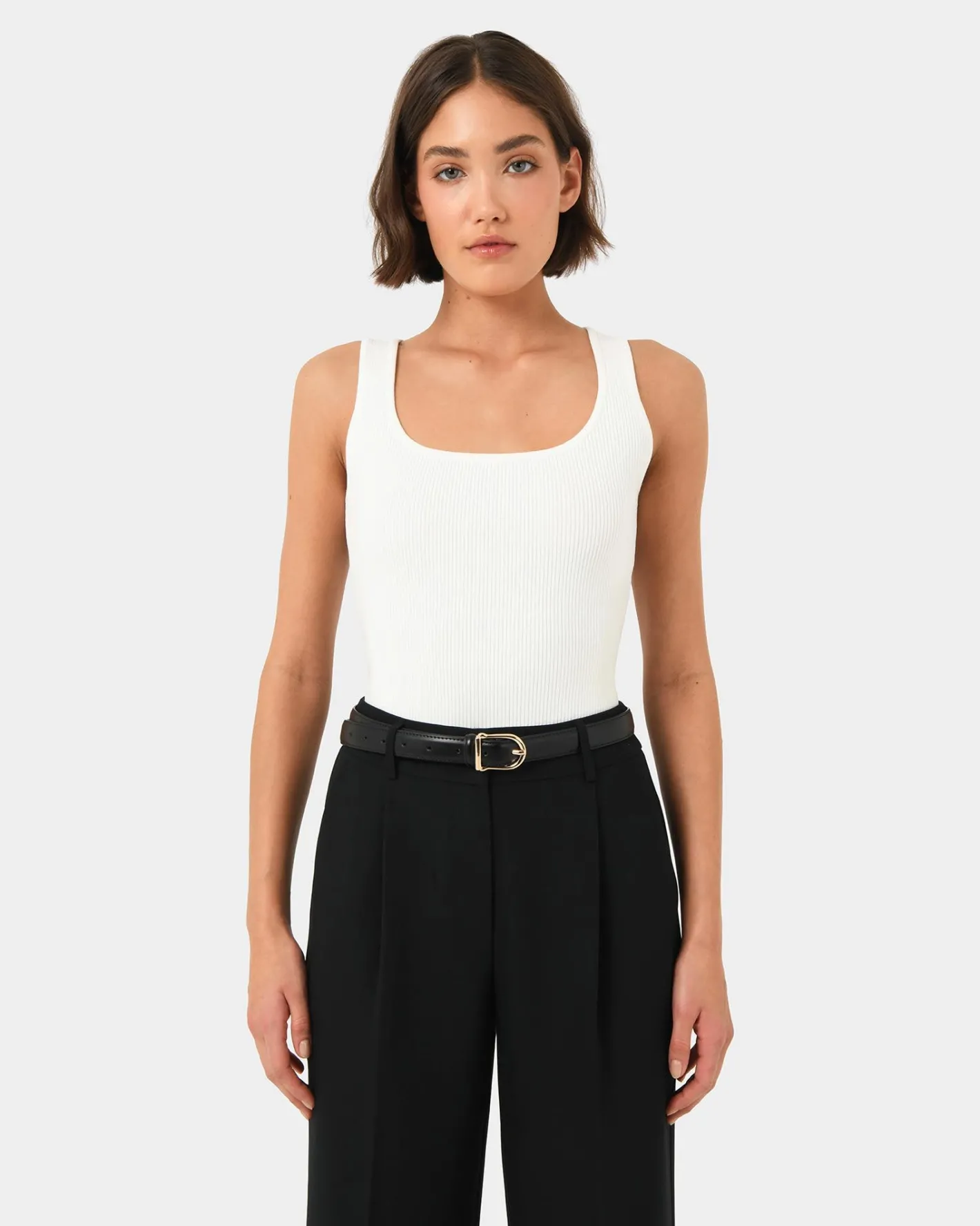 Forcast Emmarose Leather Belt Black Hot