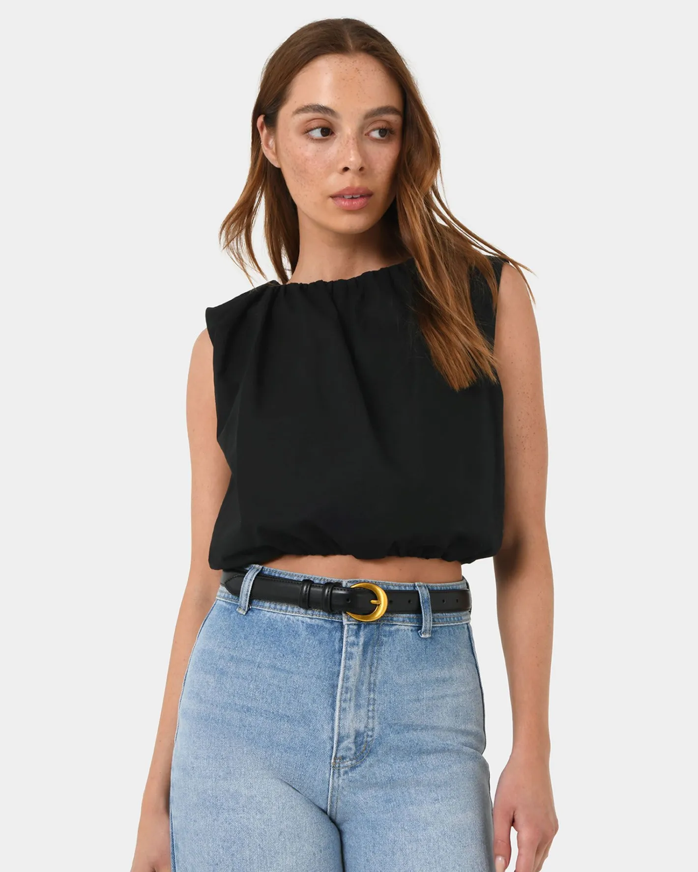 Forcast Ericka Leather Belt Black Discount