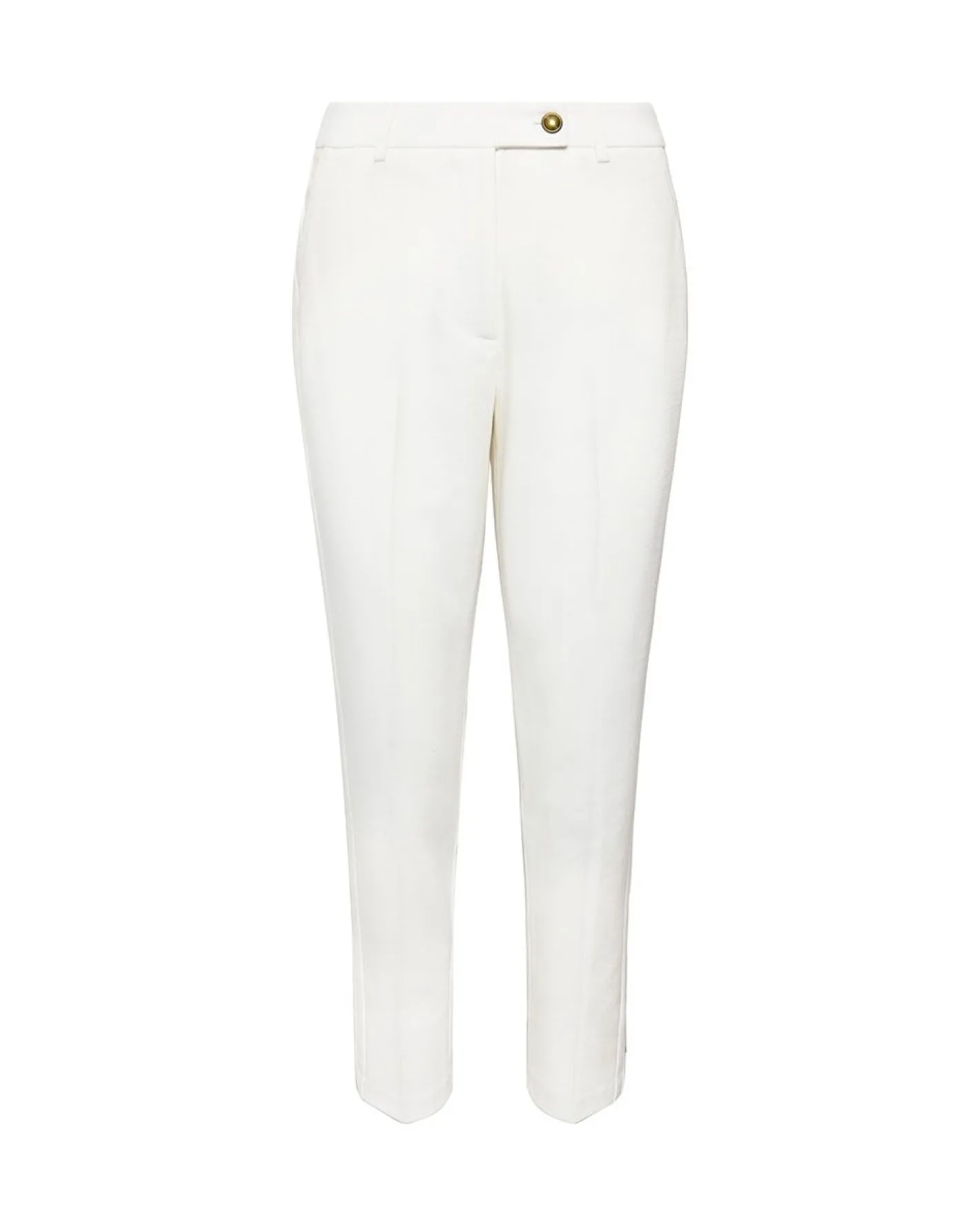 Forcast Ester Slim Leg Trousers Ivory New