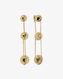 Forcast Eva Drop Earrings Gold New