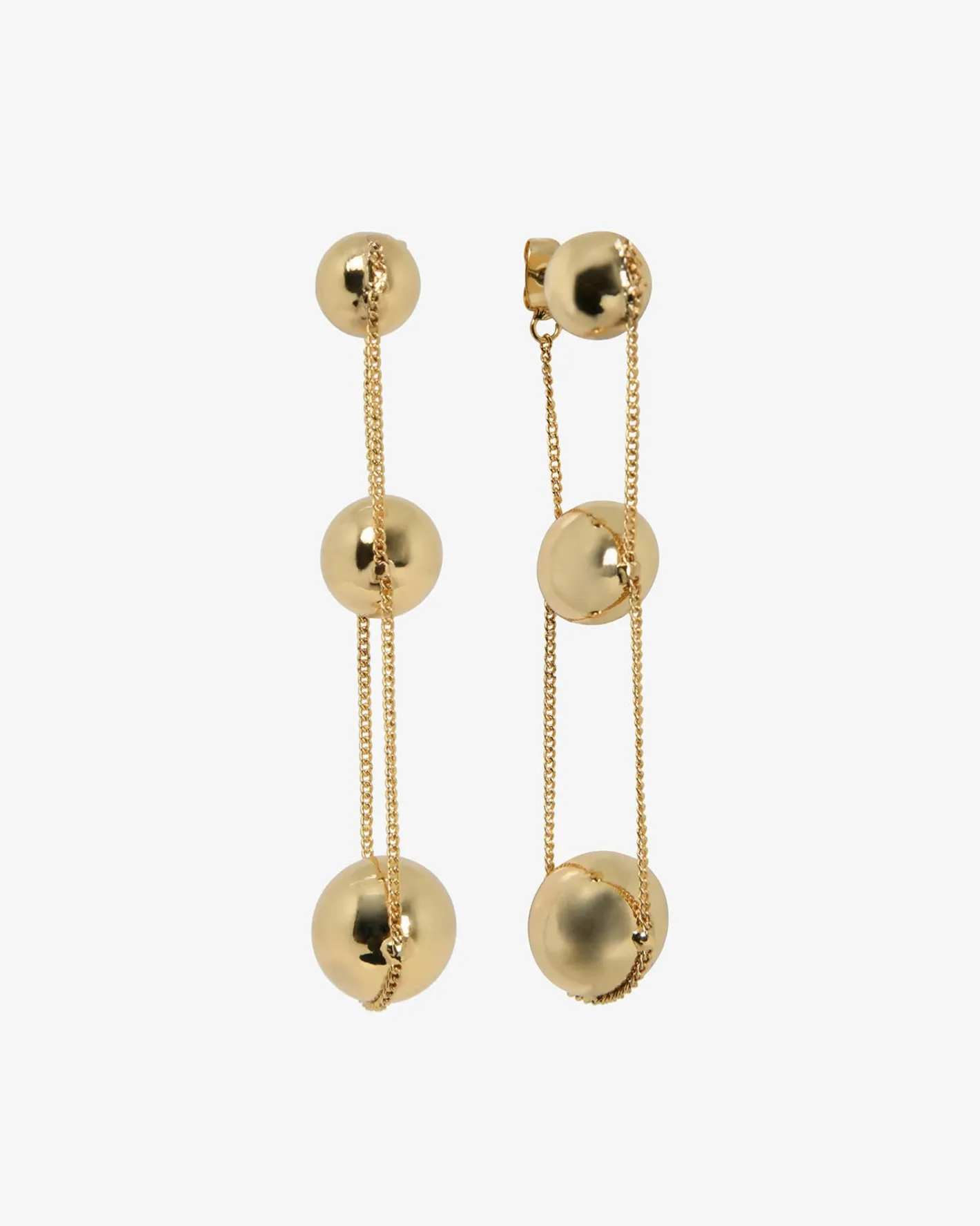 Forcast Eva Drop Earrings Gold New