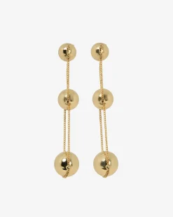 Forcast Eva Drop Earrings Gold New