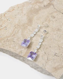 Forcast Eve Sterling Silver Earrings Lavender