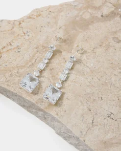 Forcast Eve Sterling Silver Earrings Silver White Sale