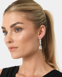 Forcast Eve Sterling Silver Earrings Silver White Sale