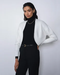 Forcast Everleigh Cropped Cardigan Ivory