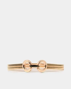 Forcast Evolet Stretch Metal Belt Gold New