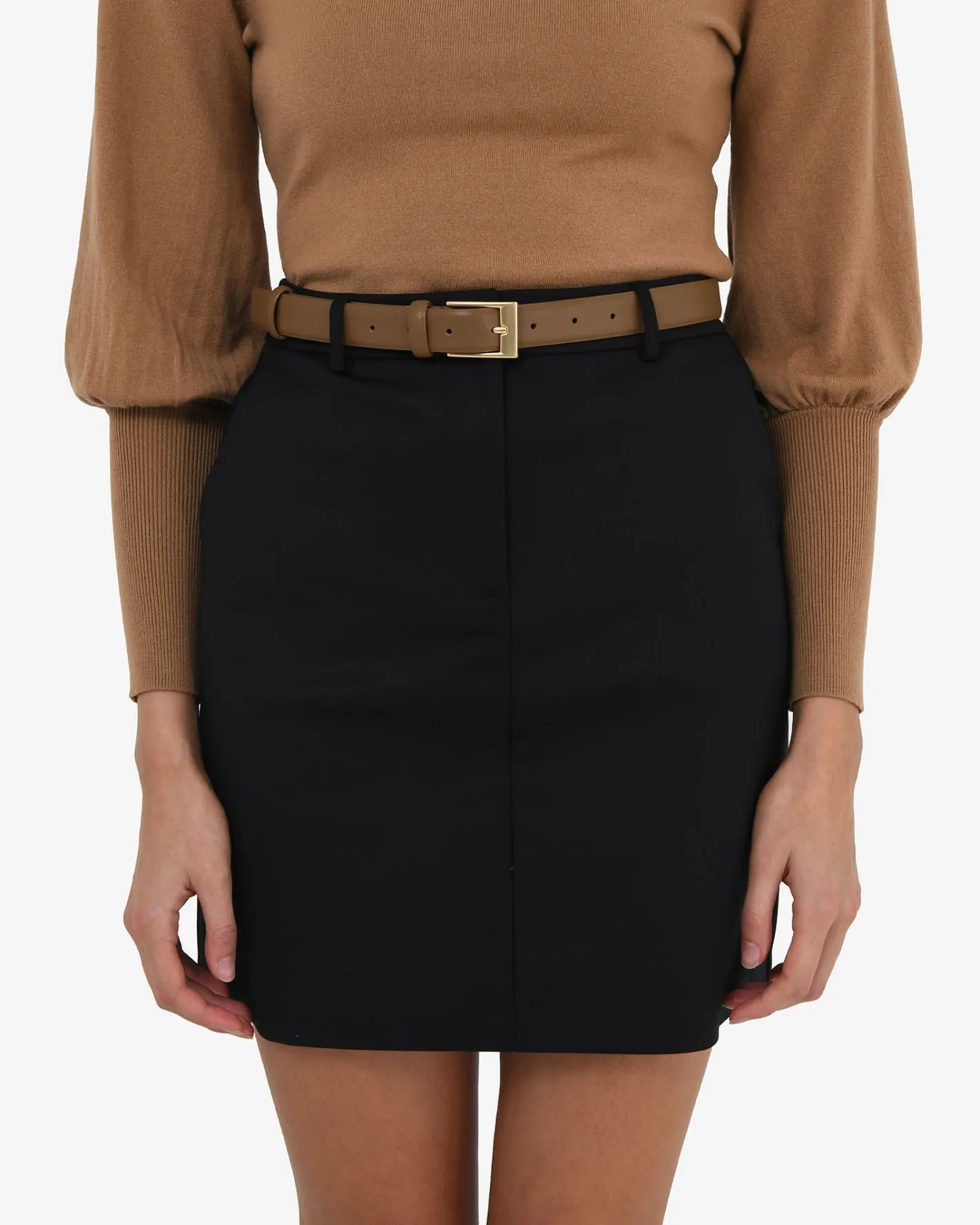Forcast Faith Leather Belt Brown Sugar Sale