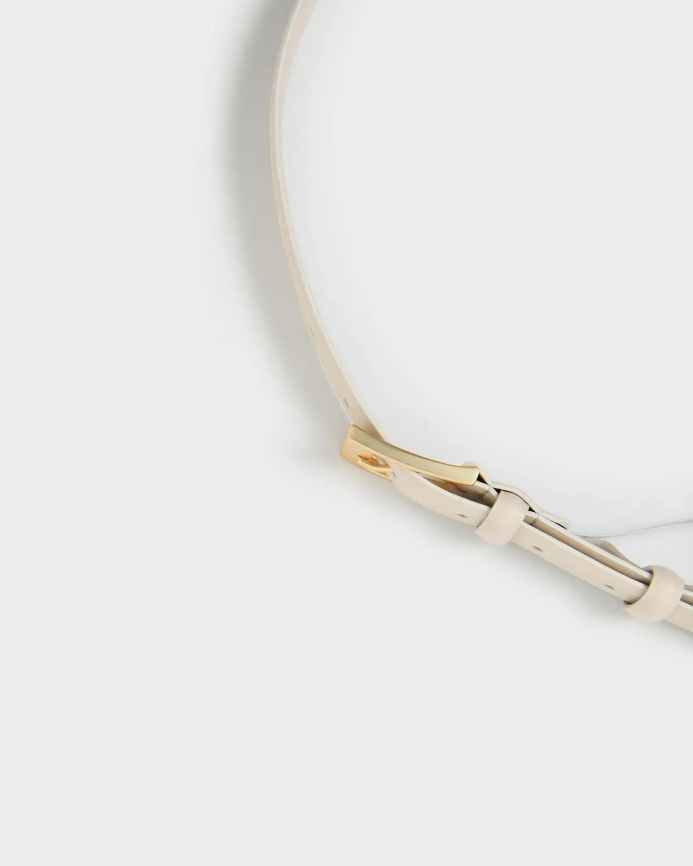 Forcast Faith Leather Belt Bone Best
