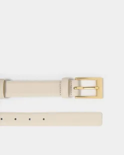 Forcast Faith Leather Belt Bone Best