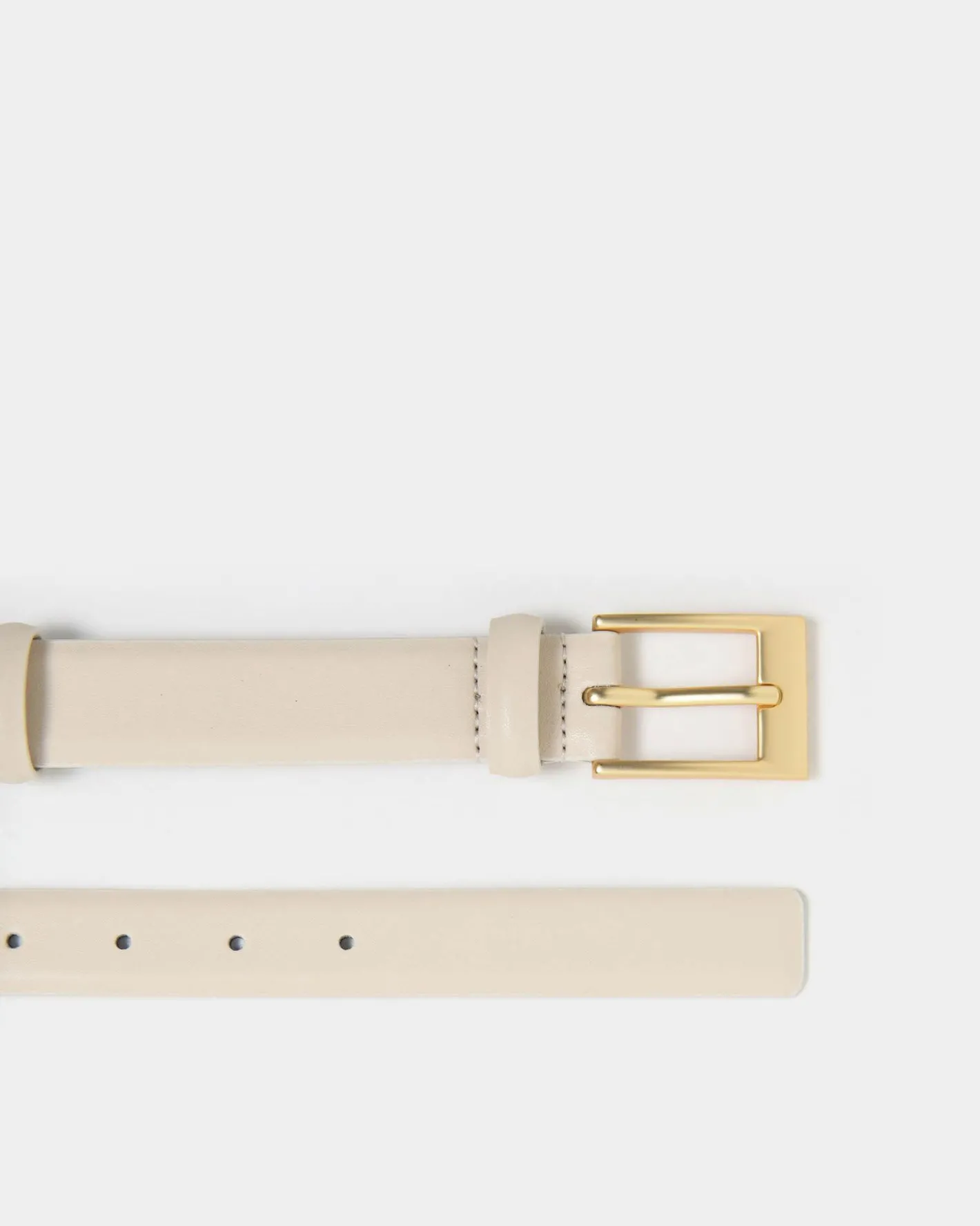 Forcast Faith Leather Belt Bone Best