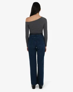 Forcast Felicha Asymmetric Top Charcoal