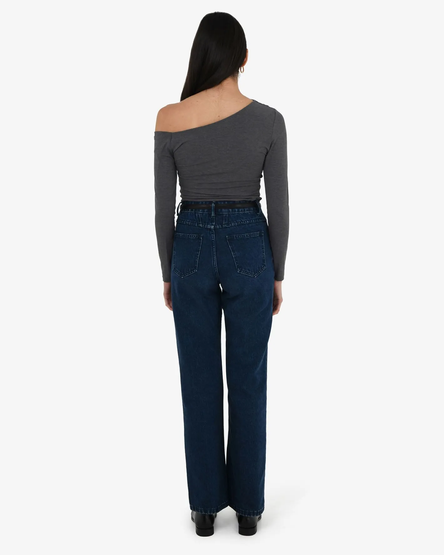 Forcast Felicha Asymmetric Top Charcoal