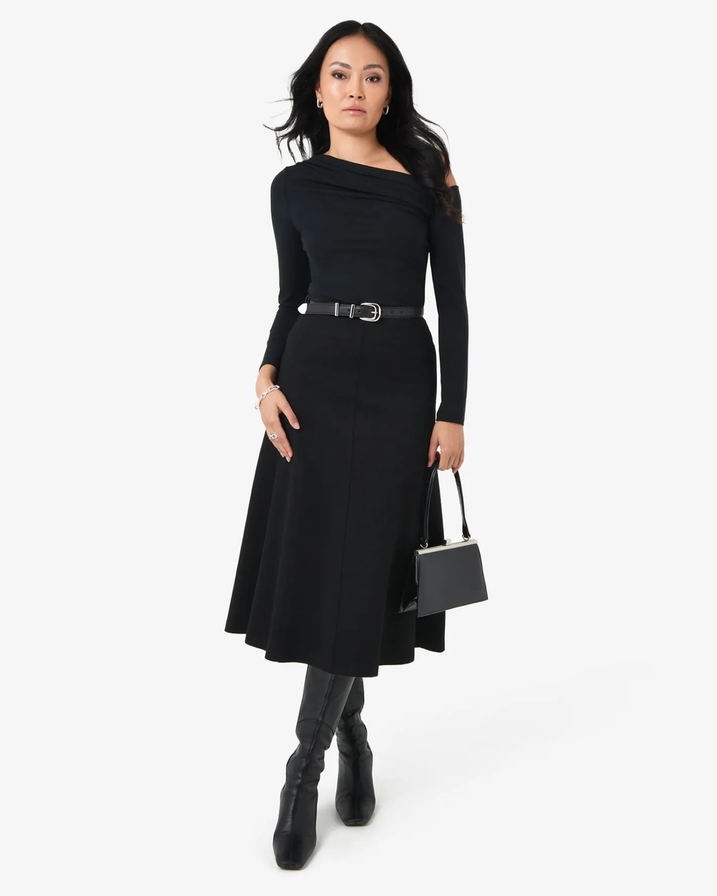 Forcast Felicha Asymmetric Top Black Discount