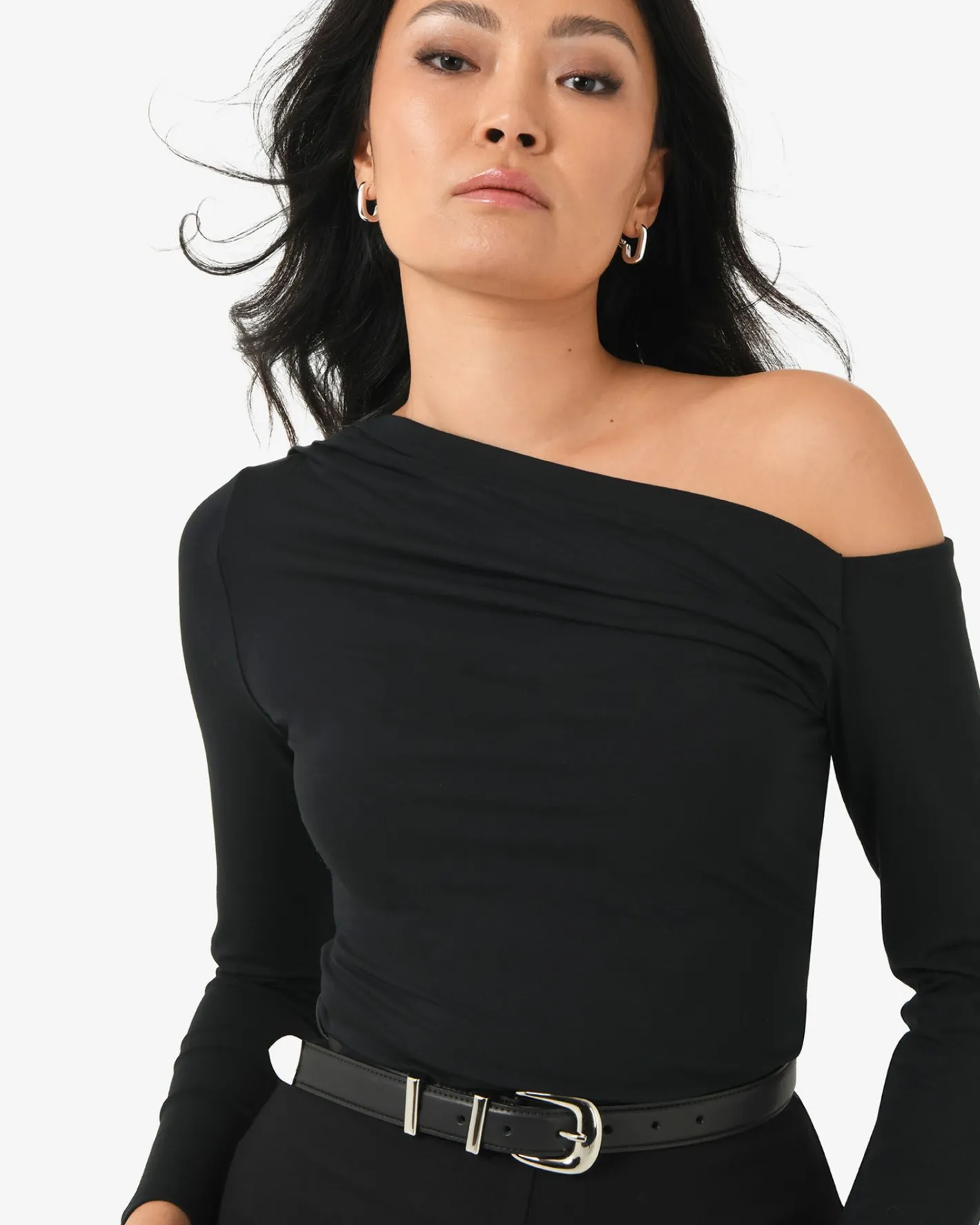 Forcast Felicha Asymmetric Top Black Discount