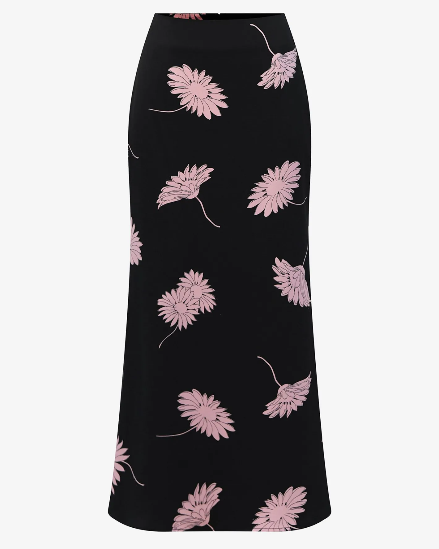 Forcast Felicia Floral Satin Skirt Black Pink Online
