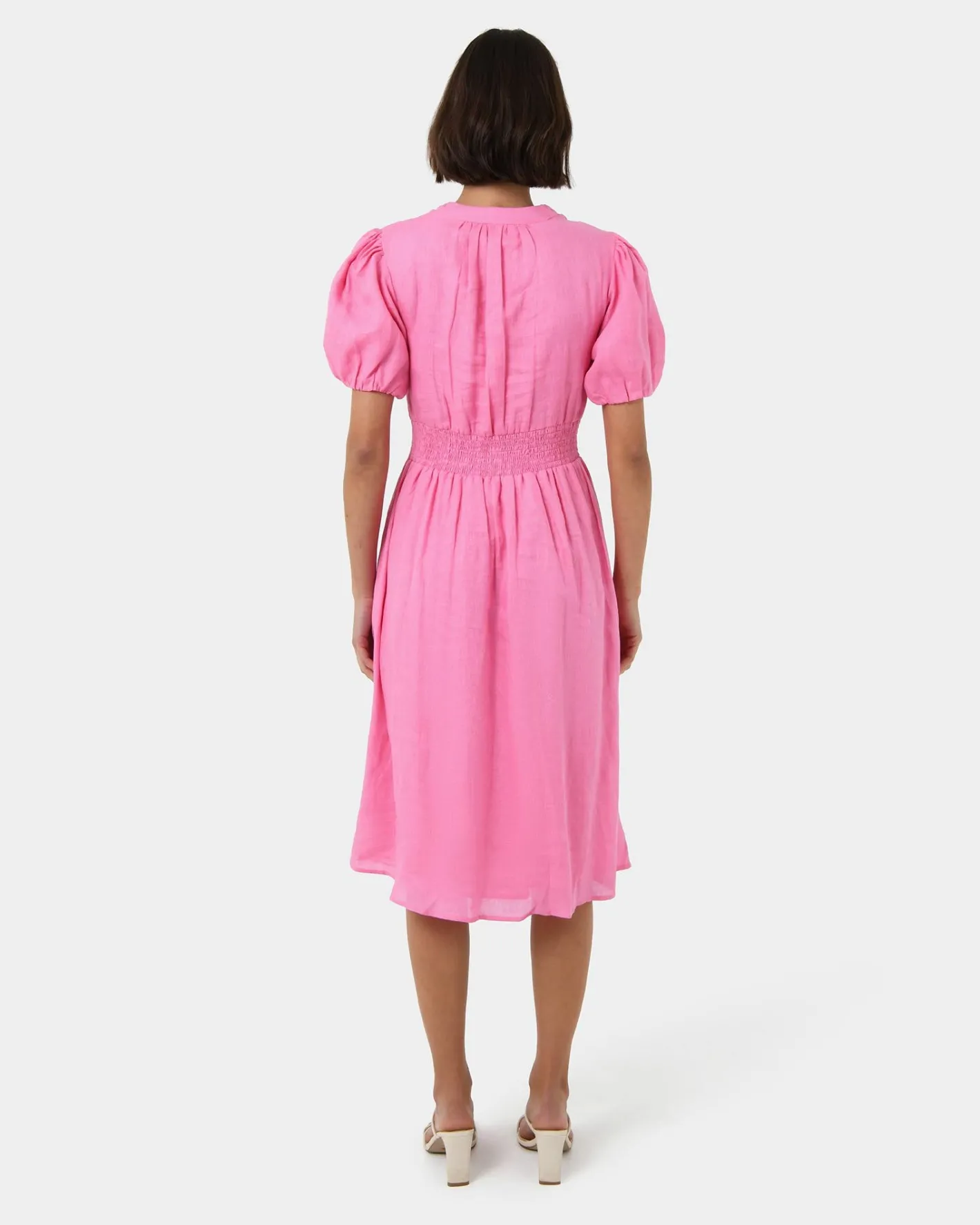 Forcast Fernanda Linen Dress Pink Best