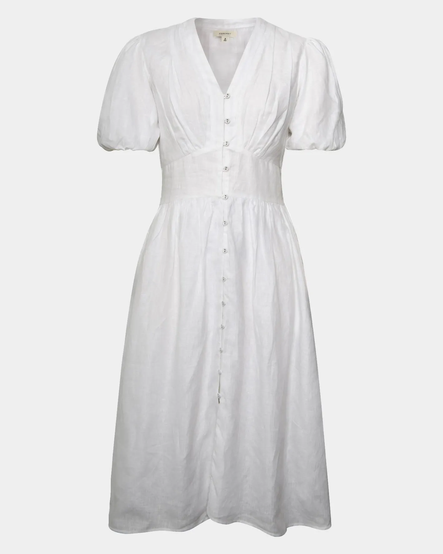 Forcast Fernanda Linen Dress White Sale