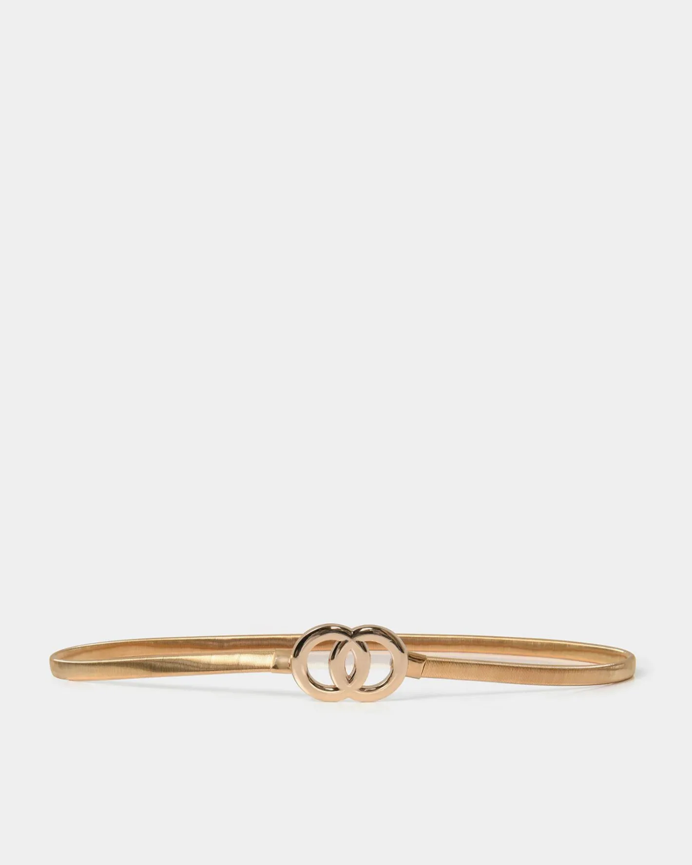 Forcast Fernanda Stretch Metal Belt Gold New