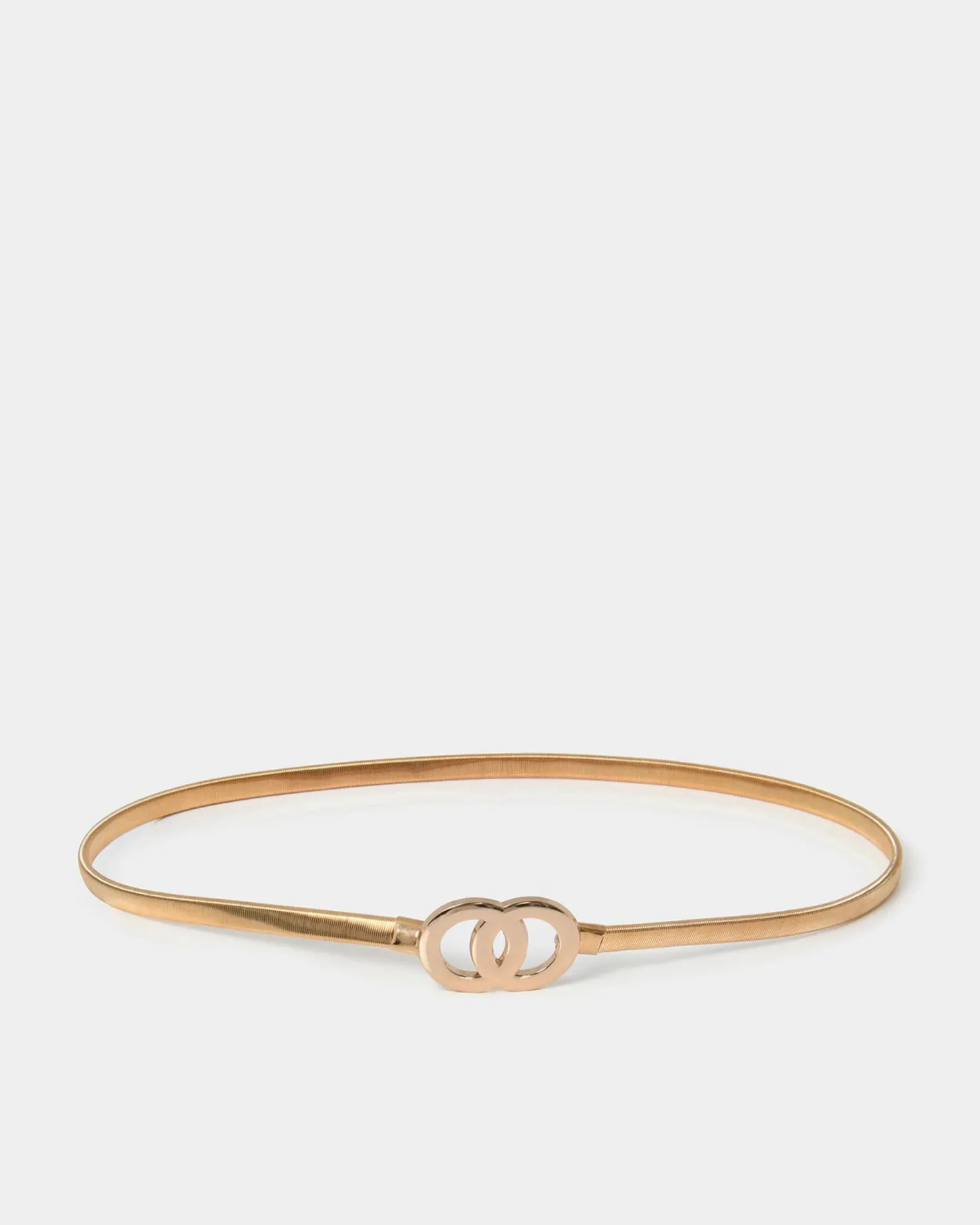 Forcast Fernanda Stretch Metal Belt Gold New