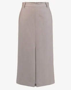 Forcast Fitzroy Column Skirt Oyster Beige Discount