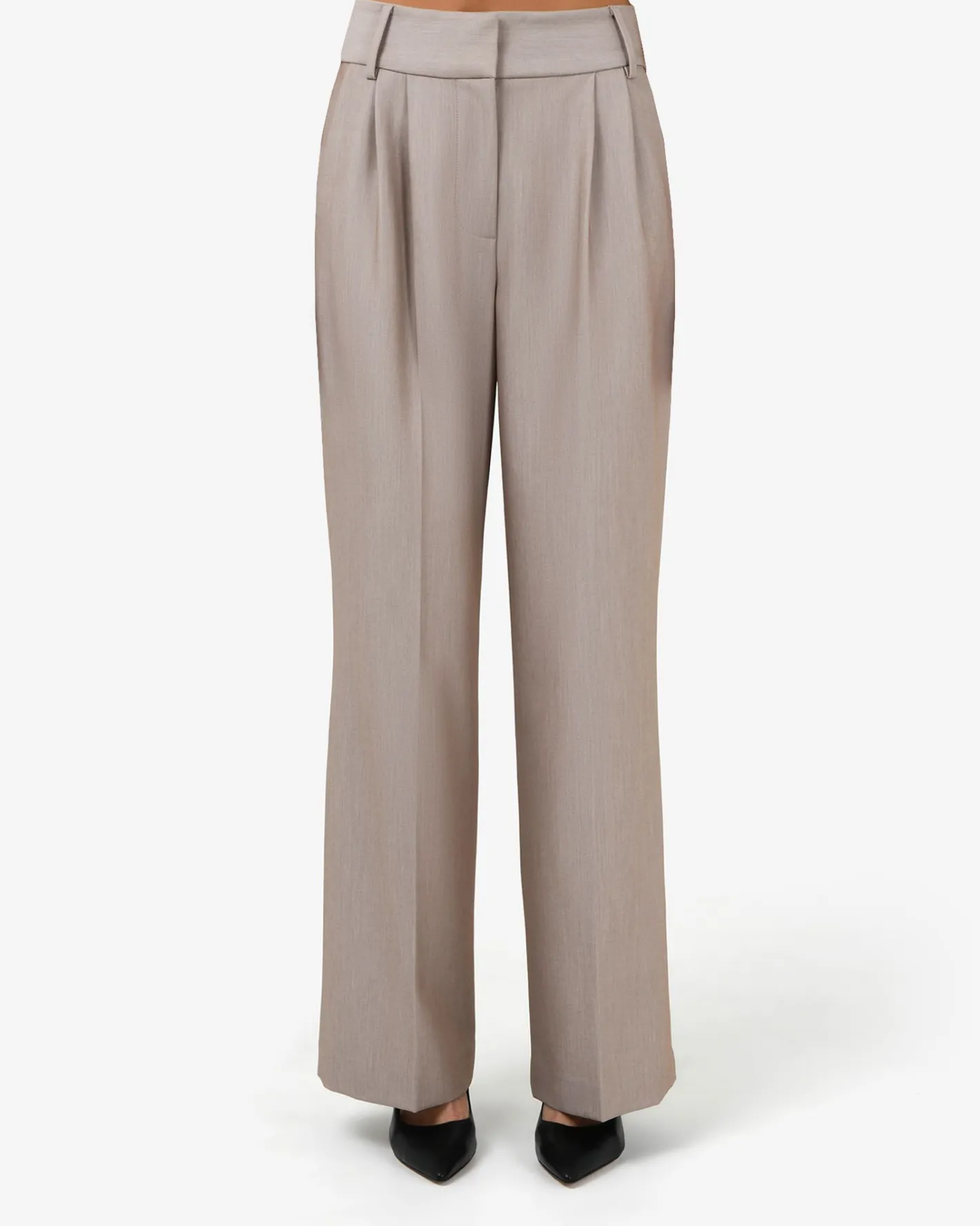 Forcast Fitzroy Pleat Front Pants Oyster Beige
