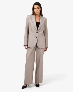 Forcast Fitzroy Single Breasted Blazer Oyster Beige Best
