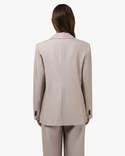 Forcast Fitzroy Single Breasted Blazer Oyster Beige Best