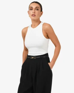 Forcast Gabriela Leather Belt Black Online