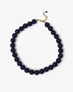 Forcast Gia Boho Resin Necklace Indigo Blue Sale