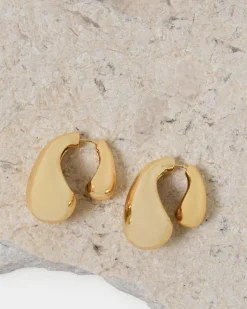 Forcast Gia Bubble Earrings Gold New