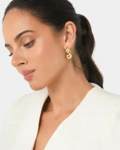 Forcast Gia Bubble Earrings Gold New