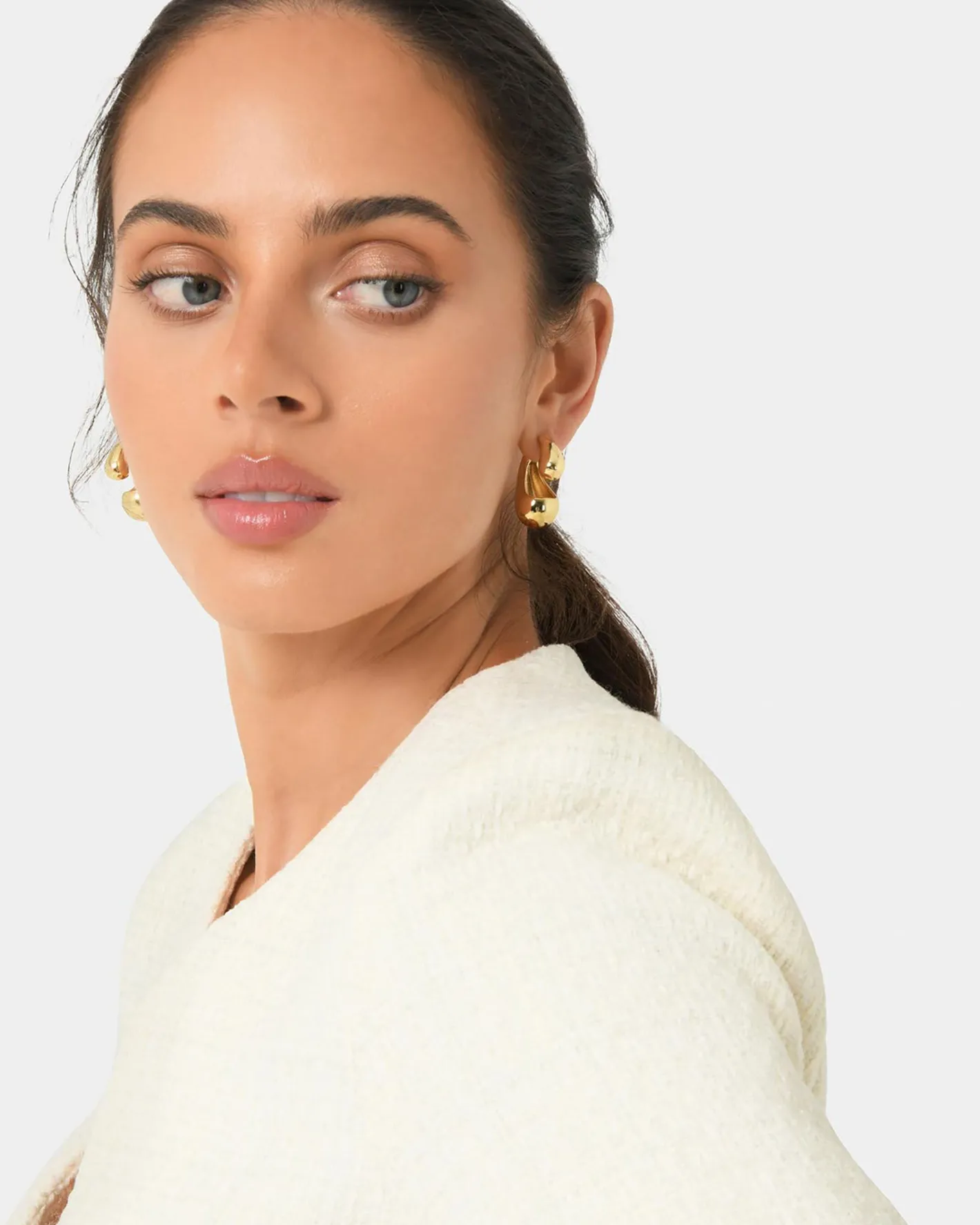 Forcast Gia Bubble Earrings Gold New