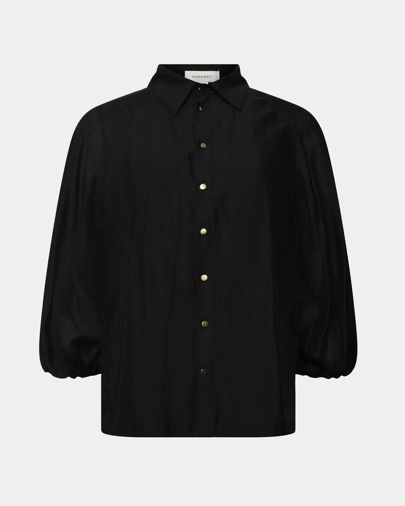 Forcast Giulia Gold Button Blouse Black Hot