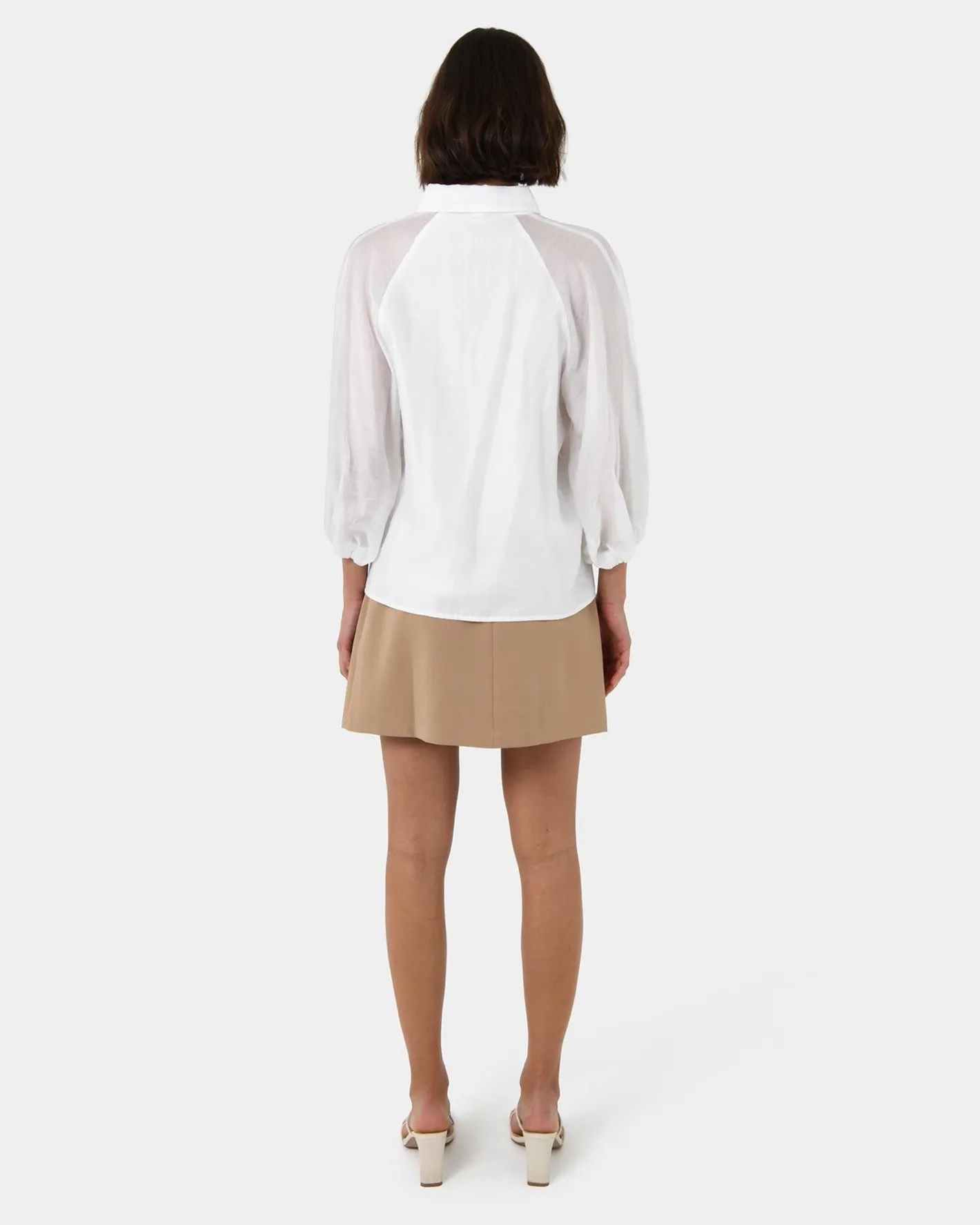 Forcast Giulia Gold Button Blouse White Outlet