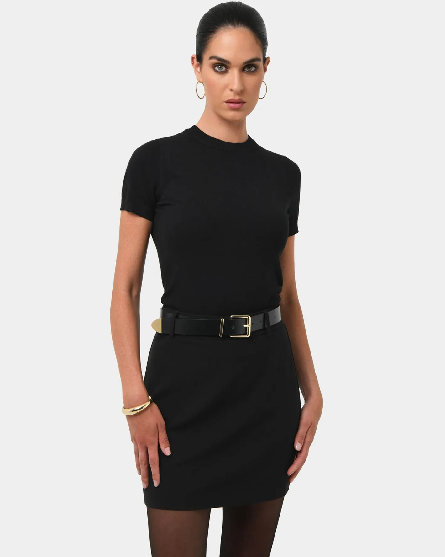 Forcast Gordon A-line Mini Skirt Black