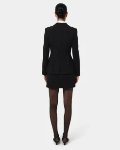 Forcast Gordon Hourglass Blazer Black New