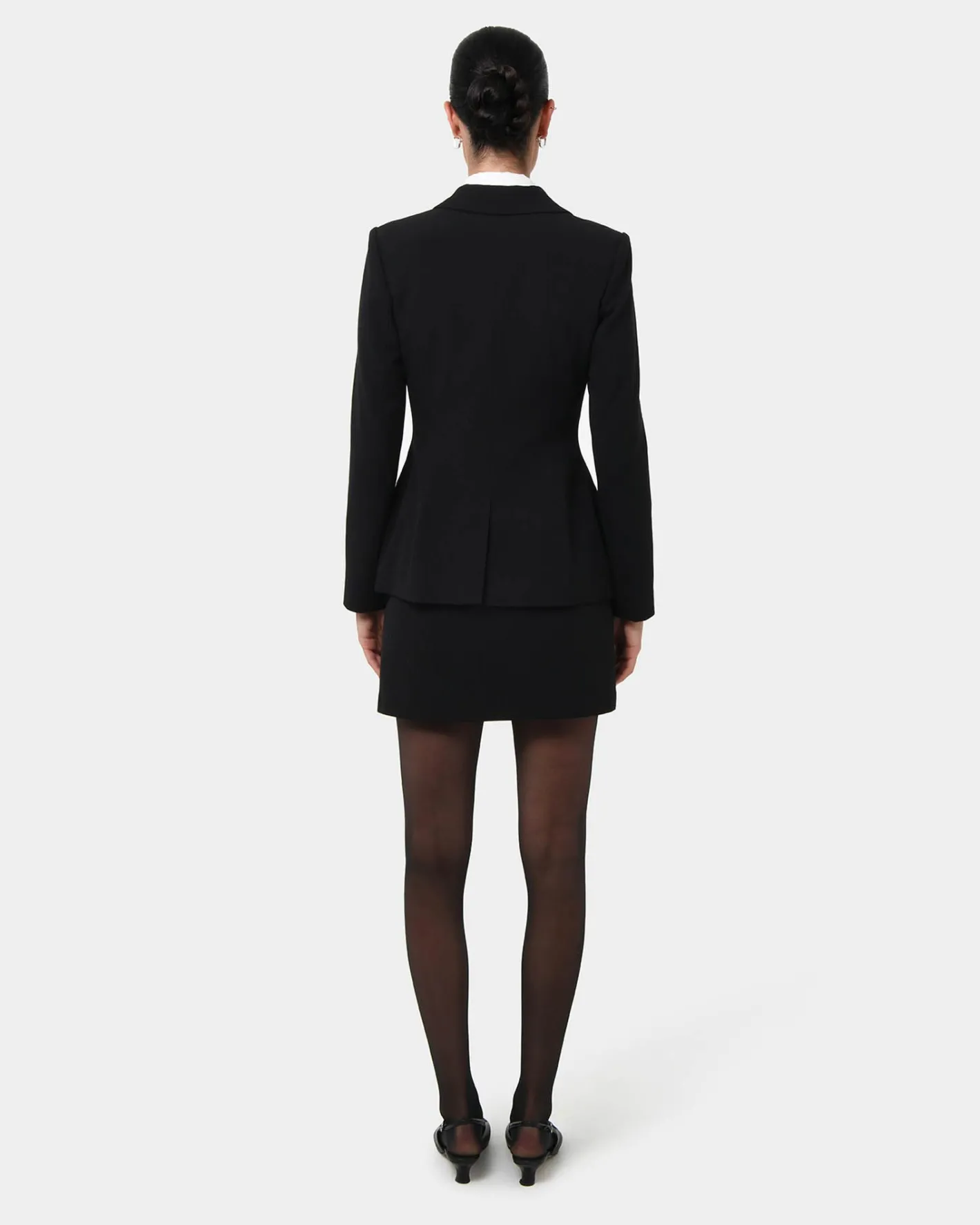 Forcast Gordon Hourglass Blazer Black New
