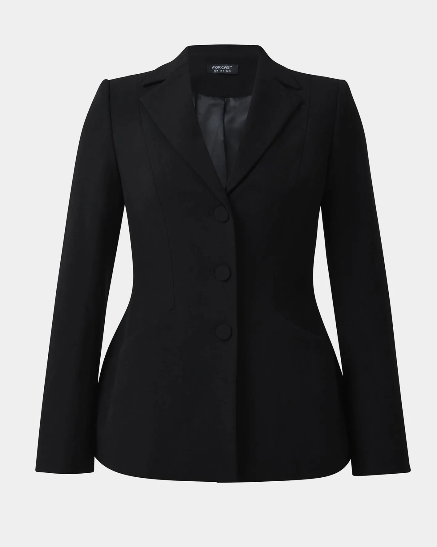 Forcast Gordon Hourglass Blazer Black New