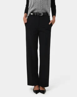 Forcast Gordon Straight Leg Pants Black New